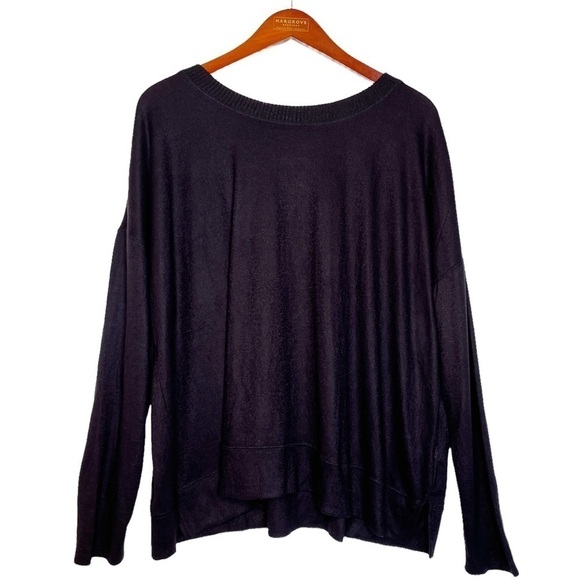 LUCKY BRAND NWT Crewneck Pullover Cozy Sweater Size XXL in Black - Picture 4 of 14